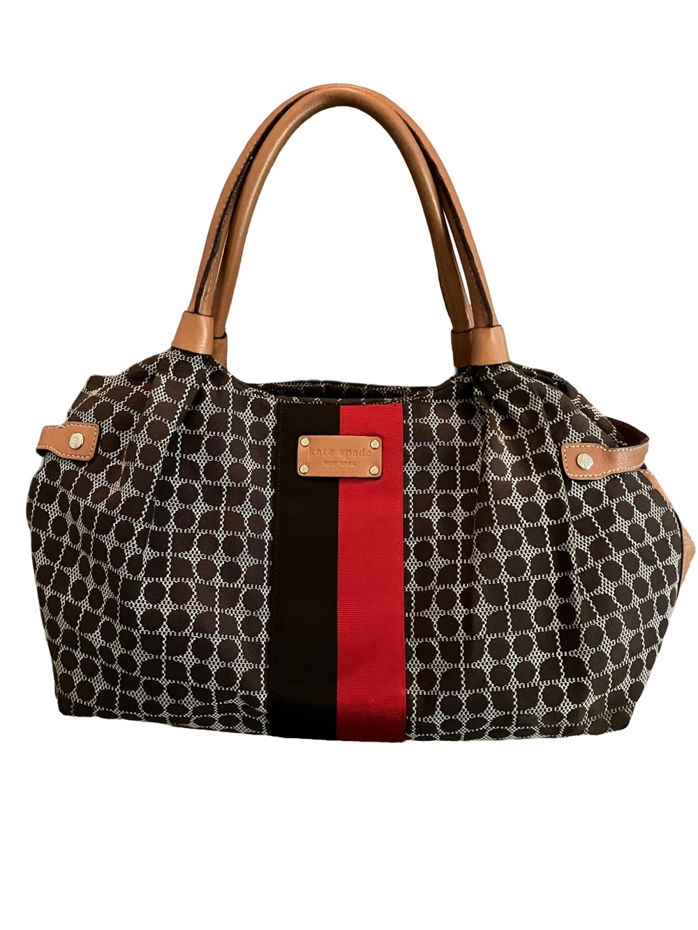 IN EXCELLENT CONDITION! KATE SPADE NY STEVIE CLASSIC DOT NOEL TOTE SHOULDER BAG